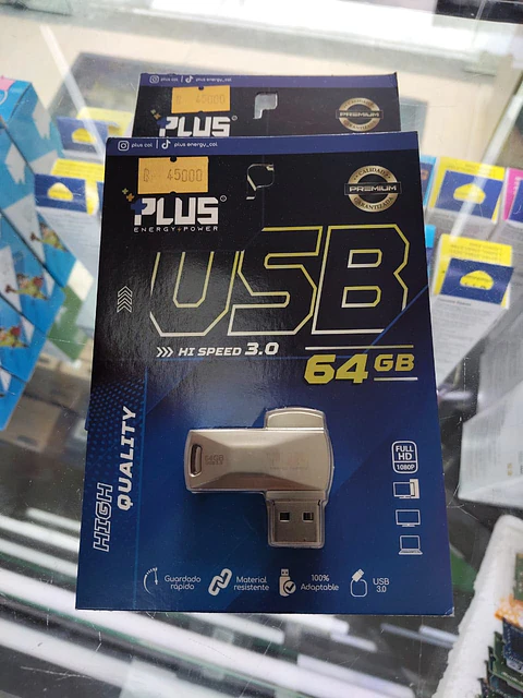memoria usb capacidad 64gb marca plus