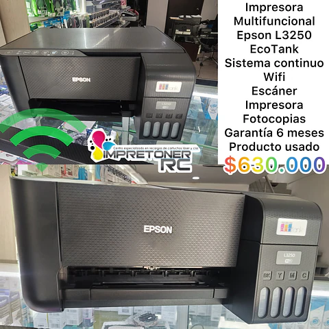 impresora epson l3250,multifuncional,ecotank,wifi,fotocopias,garantia 6 meses.