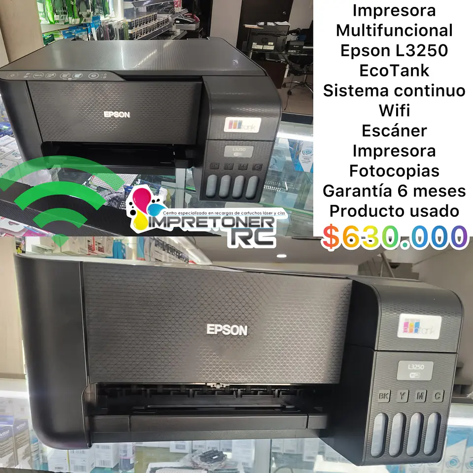 impresora epson l3250,multifuncional,ecotank,wifi,fotocopias,garantia 6 meses. 1