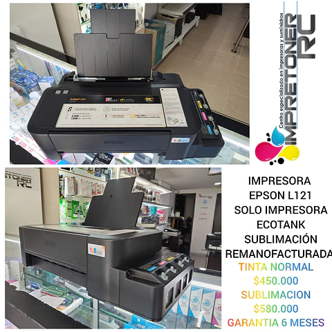 impresora epson l121,ecotank,impresion color negro ,garantía 6 meses.