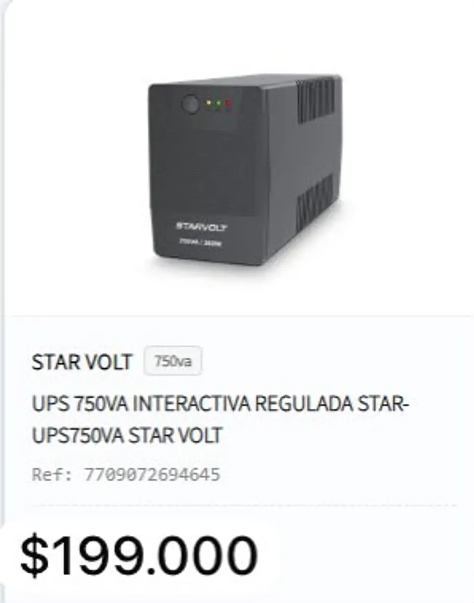 ups 400va interactiva regulada star-ups400va star volt 1