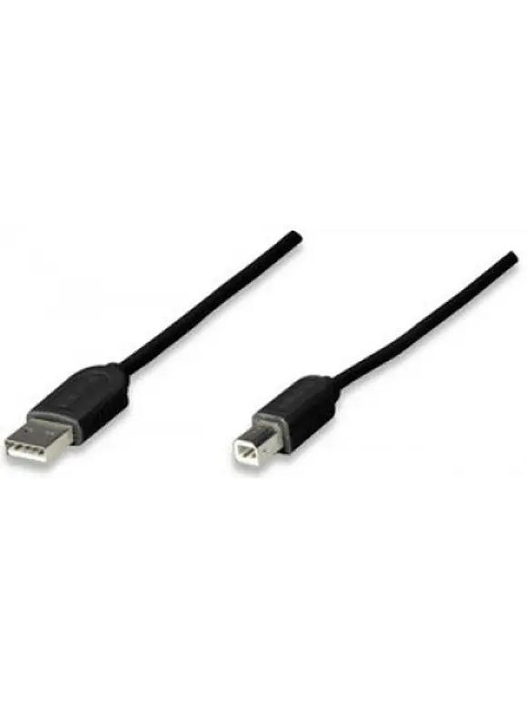 Cable USB A a B (342650) Negro/Blanco, Economico 1.8 M 1
