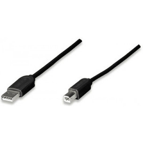 Cable USB A a B (342650) Negro/Blanco, Economico 1.8 M