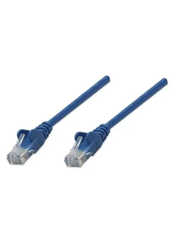 Cable de Parcheo INTELLINET, 1 m, RJ-45, RJ-45, Macho/Macho, Azul CAT6 1