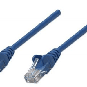Cable de Parcheo INTELLINET, 1 m, RJ-45, RJ-45, Macho/Macho, Azul CAT6
