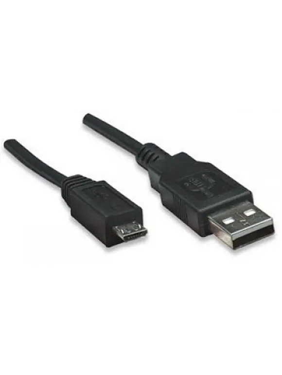 Cable USB - Micro B - Micro USB MANHATTAN, 1,8 m, USB A, Micro-USB B, Macho/Macho, Negro 4