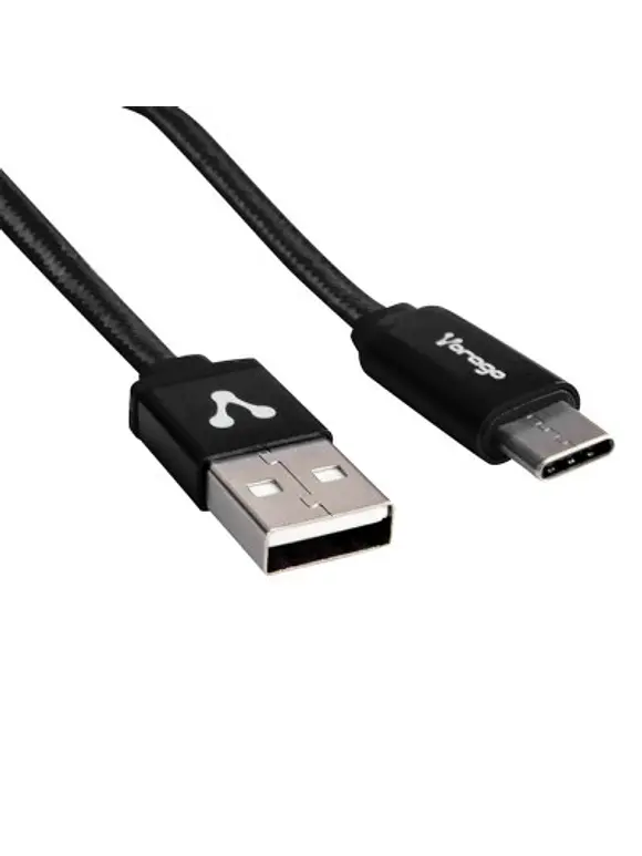 Cable USB Tipo C VORAGO CAB-123 1 mt Carga Rápida, USB, USB C, Macho/Macho, 1 m, Negro 1