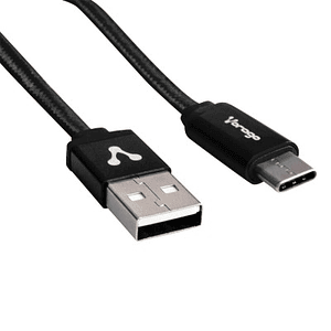 Cable USB Tipo C VORAGO CAB-123 1 mt Carga Rápida, USB, USB C, Macho/Macho, 1 m, Negro