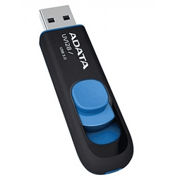 Memoria USB ADATA UV128, Negro, 64 GB, USB 3.2 (retrocompatible con 3.0 y 2.0), 100 MB/s, 40 MB/s