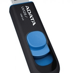 Memoria USB ADATA UV128, Negro, 64GB, USB 3.2 (retrocompatible con 3.0 y 2.0), 100 MB/s, 40 MB/s