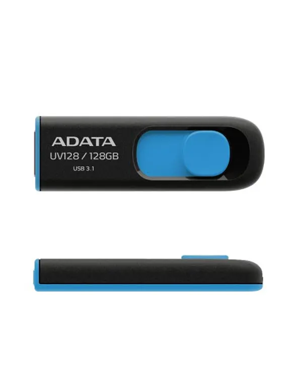 Memoria USB ADATA UV128, Negro, 128 GB, USB 3.2 (retrocompatible con 3.0 y 2.0), 100 MB/s, 40 MB/s 2