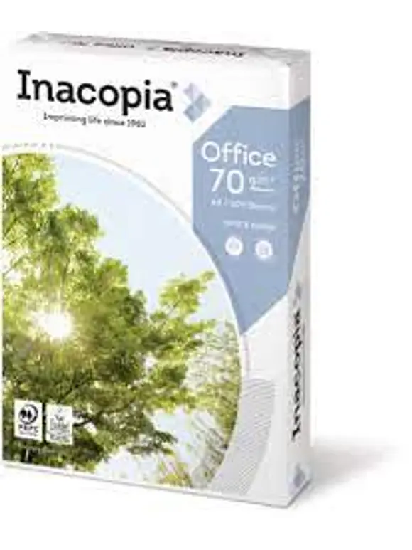 Caja de Papel Inacopia / 10 paquetes / 5000 hojas / Carta / Blanco / 70 gr 1