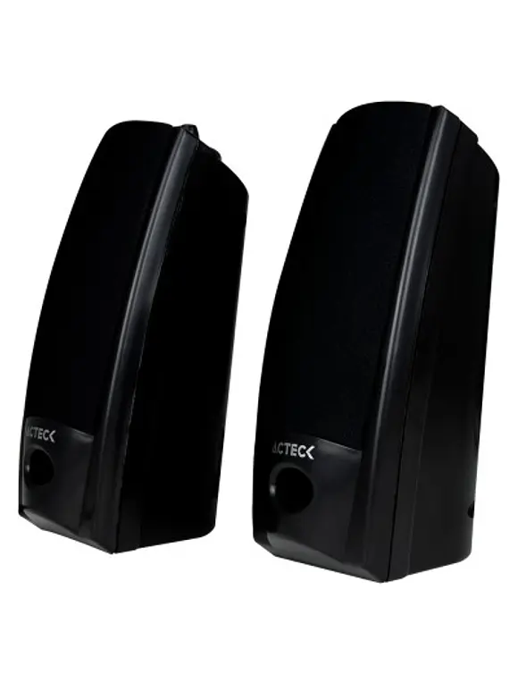 Bocinas Estéreo 2.0 ACTECK Auxiliar 3.5 MM 1.2 M Negro AX-2500 4