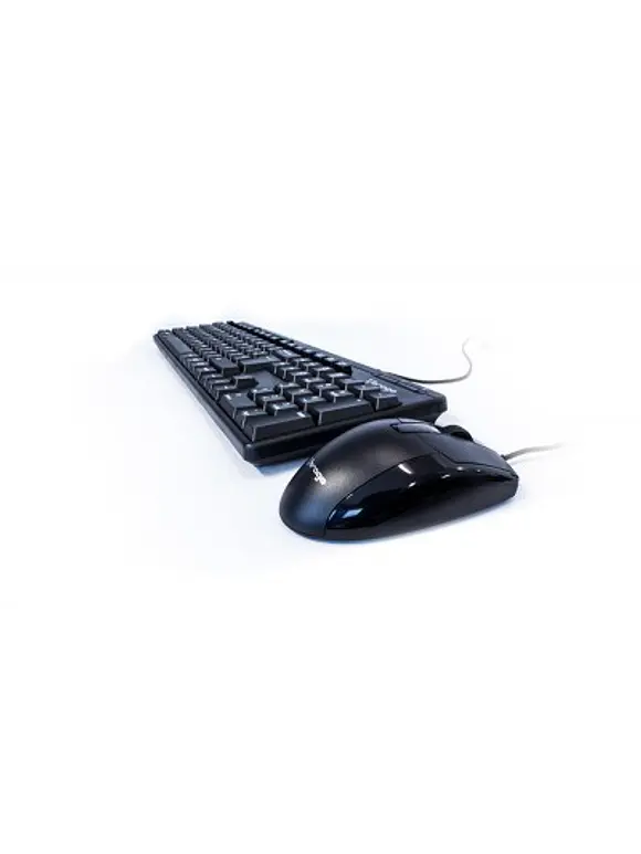 Kit de teclado y mouse VORAGO KM-104, Estándar, 105 teclas, Negro,  2