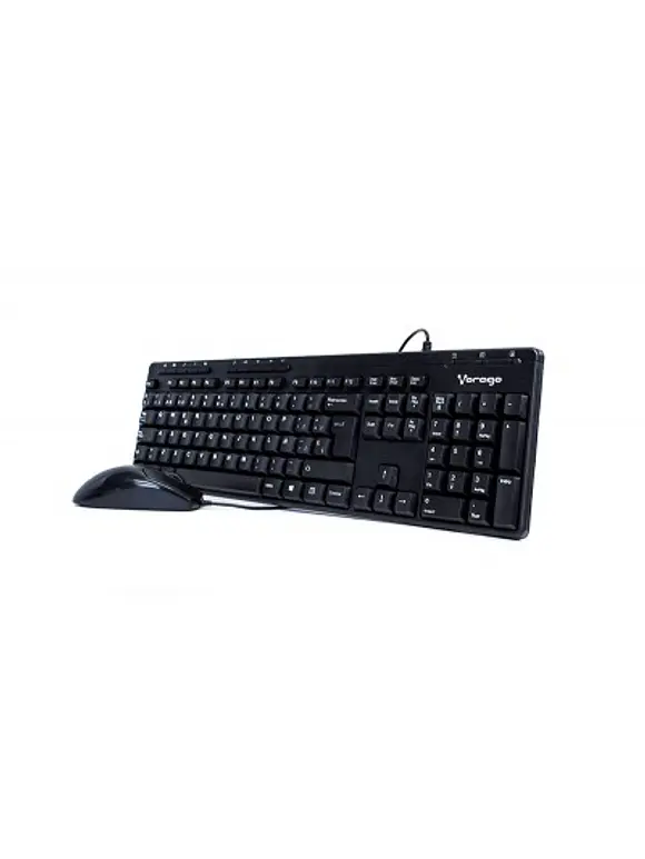 Kit de teclado y mouse VORAGO KM-104, Estándar, 105 teclas, Negro,  3