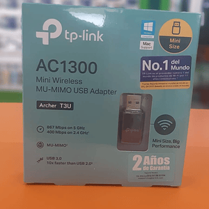 ADAPTADOR WIFI USB 3.0 AC1300 TP-LINK ARCHER T3U DE TAMAÑO PEQUEÑO