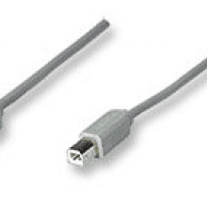 Cable USB para Impresora de 3mts Color Gris. Soporta velocidades de hasta 12 Mbps