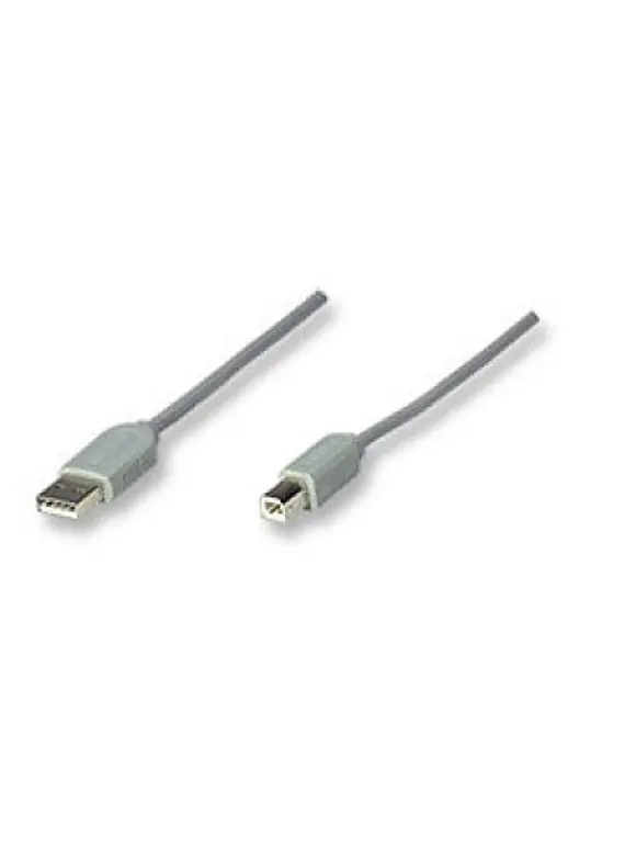 CABLE usb para impresora; 5m color Gris, MANHATTAN 1