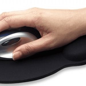 MousePad con manhattan con Descansa Muñeca, el material de gel promueve la posición adecuada de la mano y la muñeca, Color negro