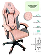 SILLA GAMER INCLINACION RESPALDO 145 CLASE 4 140-150KG NGS-01 FOAM 350MM 63CM*64CM*121-131CM COJIN LUMBAR Y CABEZA ROSA/GRIS - Miniatura 1