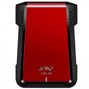 Gabinete Externo ADATA EX500, USB 3.2 Gen1 (compatible con las versiones anteriores USB 2.0), 2.5 pulgadas, Rojo