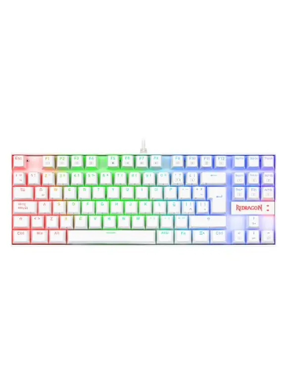 Teclado Mecánico Redragon Kumara K552W White RGB Red Switch 1