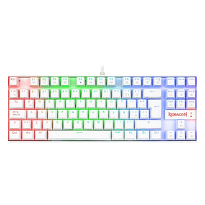 Teclado Mecánico Redragon Kumara K552W White RGB Red Switch