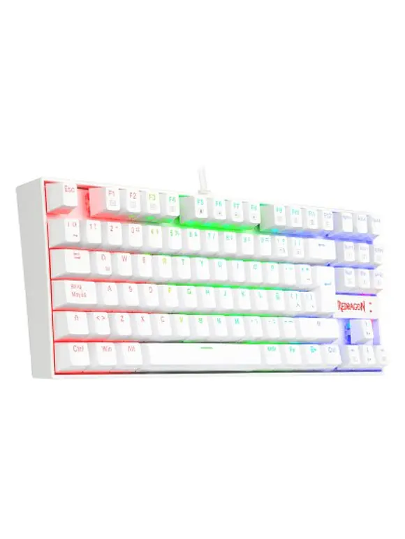 Teclado Mecánico Redragon Kumara K552W White RGB Red Switch 2