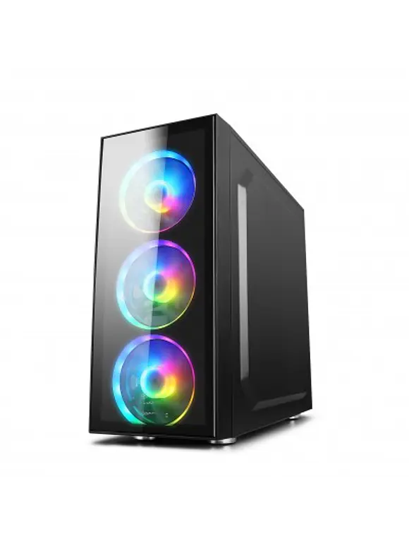 Gabinete GAMER BALAM RUSH DRAGONFLY GM320 MID Tower ATX, Micro ATX y Mini ITX Cristal Templado USB 3.0 Negro 3 VENT 1