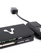 Lector de memoria SD, MICRO SD, VORAGO, 480 Mbit/s, Negro - Miniatura 2