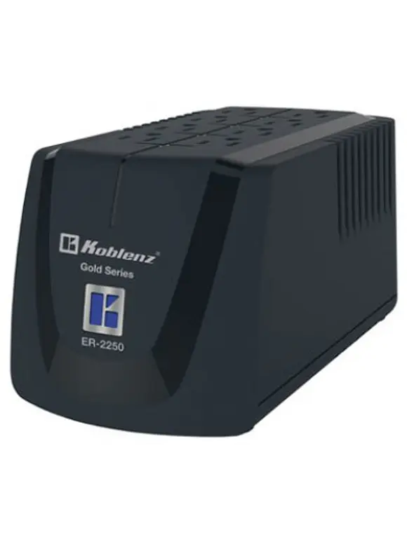 Regulador KOBLENZ ER-2250, 6, Negro, Hogar y Oficina, 2250 VA, 1000 W 3
