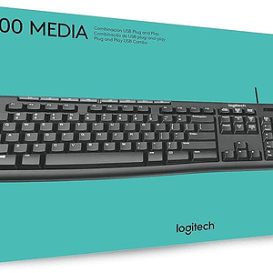 Kit de Teclado y Mouse LOGITECH MK200, Estándar, Negro, 1000 DPI, multimedia