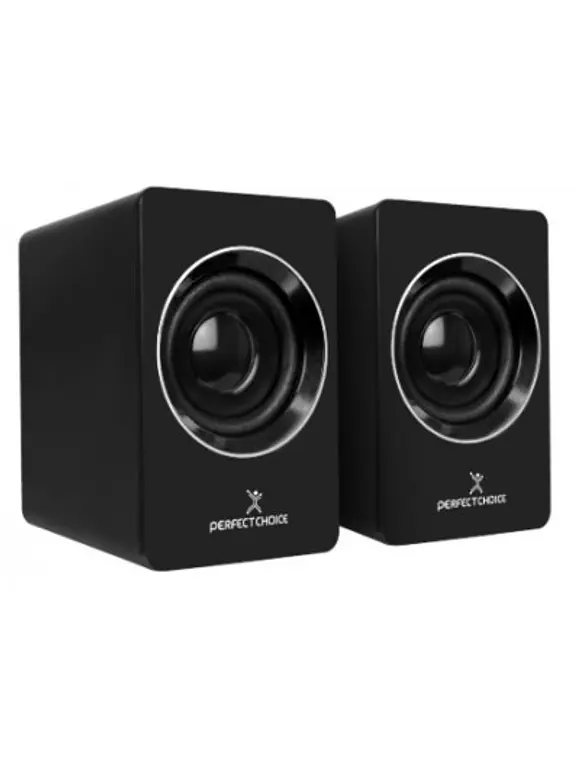 Bocinas Estéreo PERFECT CHOICE PC-112914, 2.0, Negro 1