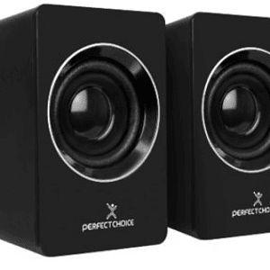 Bocinas Estéreo PERFECT CHOICE PC-112914, 2.0, Negro