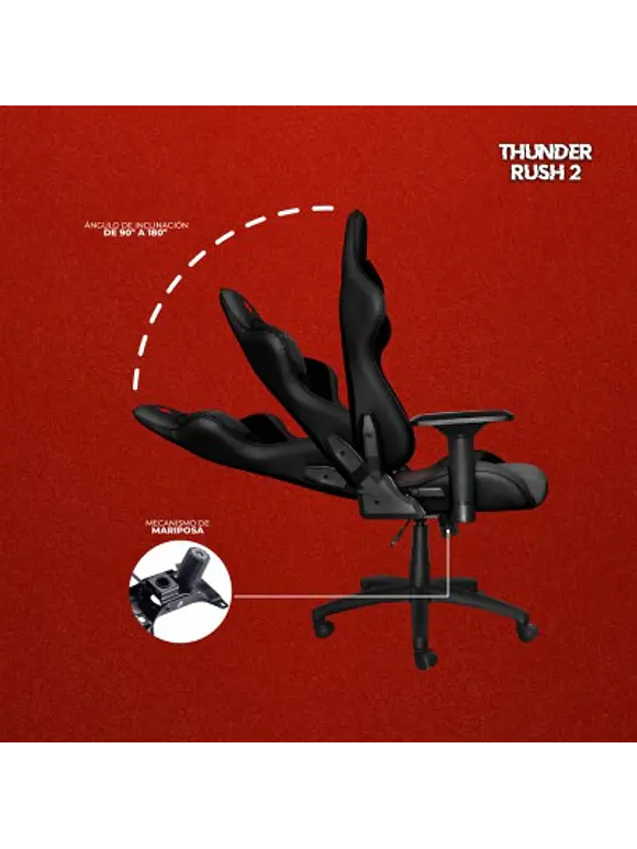 Silla Gaming Thunder 2 Balam Rush BR-932820, Gamer, Negro 4