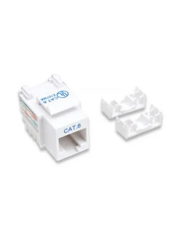 ACK RJ45 CAT6 KEYSTONE DE IMPACTO BLANCO. Para uso con cable sin blindaje (UTP) Cat6, Compatible con herramientas de ponchado 110 y Krone 1