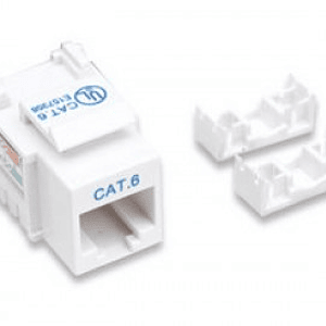 ACK RJ45 CAT6 KEYSTONE DE IMPACTO BLANCO. Para uso con cable sin blindaje (UTP) Cat6, Compatible con herramientas de ponchado 110 y Krone