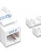 ACK RJ45 CAT6 KEYSTONE DE IMPACTO BLANCO. Para uso con cable sin blindaje (UTP) Cat6, Compatible con herramientas de ponchado 110 y Krone - Miniatura 1