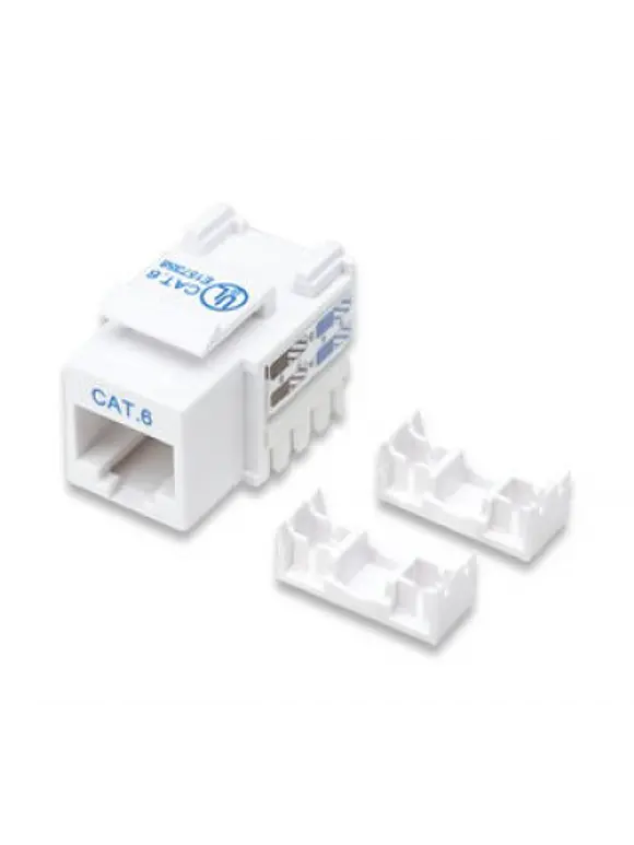 ACK RJ45 CAT6 KEYSTONE DE IMPACTO BLANCO. Para uso con cable sin blindaje (UTP) Cat6, Compatible con herramientas de ponchado 110 y Krone 2