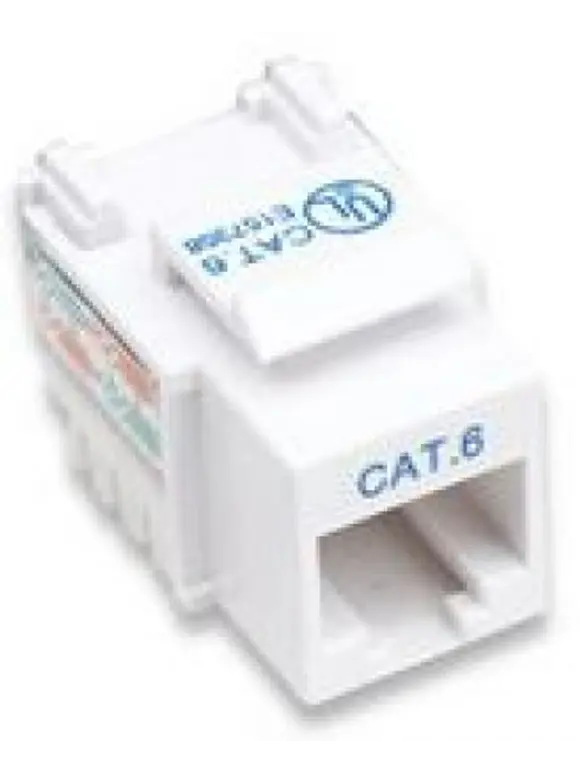 ACK RJ45 CAT6 KEYSTONE DE IMPACTO BLANCO. Para uso con cable sin blindaje (UTP) Cat6, Compatible con herramientas de ponchado 110 y Krone 4