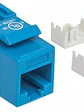 JACK RJ45 CAT5E KEYSTONE DE IMPACTO AZUL, Para uso con cable sin blindar (UTP) Cat5e, Compatible con herramientas de impacto 110 y Krone - Miniatura 1