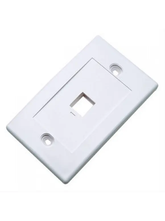 TAPA (FACEPLATE) 1 PERFORACION COLOR BLANCO 1