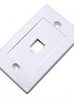 TAPA (FACEPLATE) 1 PERFORACION COLOR BLANCO - Miniatura 1