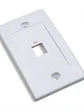 TAPA (FACEPLATE) 1 PERFORACION COLOR BLANCO - Miniatura 4