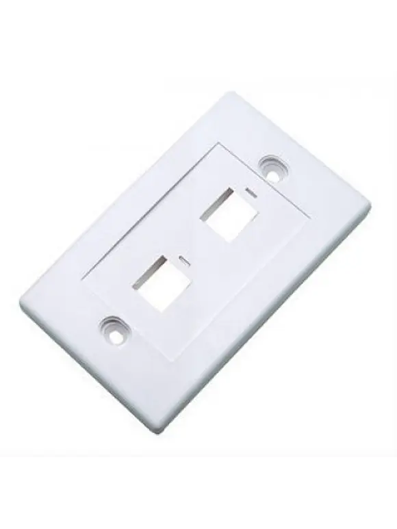 TAPA (FACEPLATE) 2 PERFORACION COLOR BLANCO 1