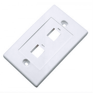 TAPA (FACEPLATE) 2 PERFORACION COLOR BLANCO