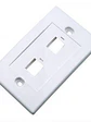 TAPA (FACEPLATE) 2 PERFORACION COLOR BLANCO - Miniatura 1
