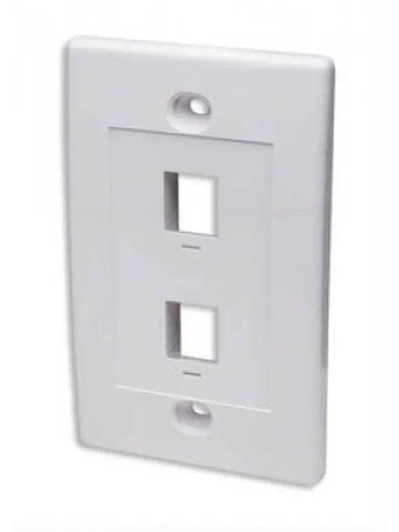 TAPA (FACEPLATE) 2 PERFORACION COLOR BLANCO 2