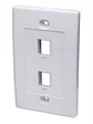 TAPA (FACEPLATE) 2 PERFORACION COLOR BLANCO - Miniatura 2