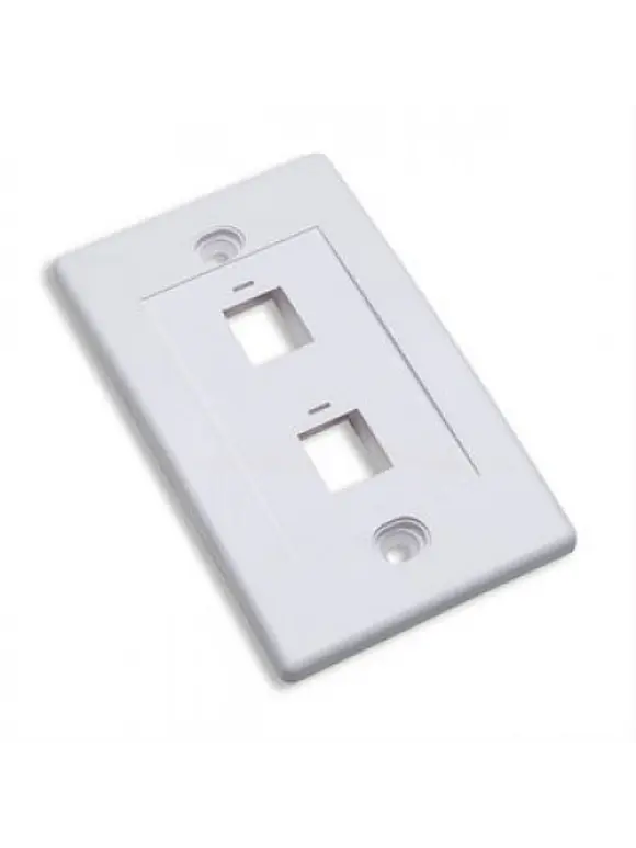 TAPA (FACEPLATE) 2 PERFORACION COLOR BLANCO 4